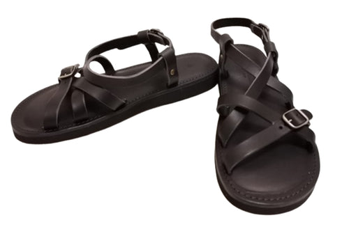 【Organic handloom GAYA ブラック】クロスストラップサンダル